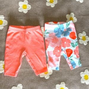 Carters, child of mine newborn set of pants